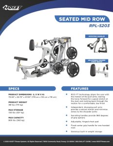 Hoist RPL-5203 Spec Sheet
