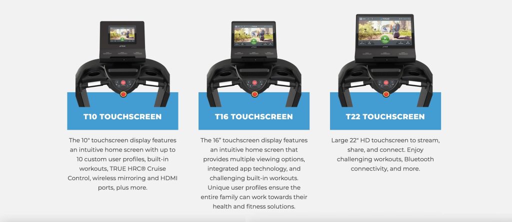 TRUE Performance Console Displays: 10", 16" and 22" touchscreen