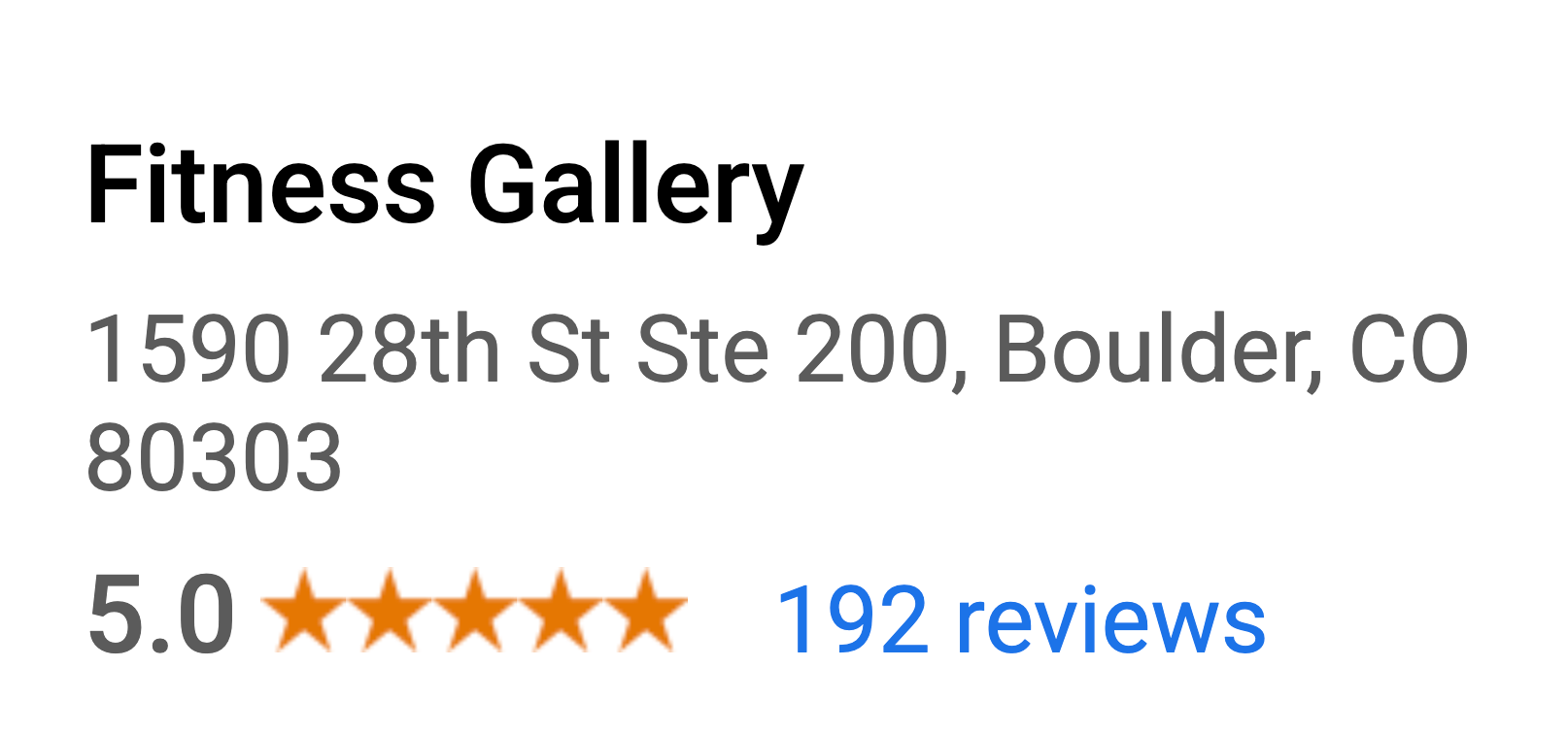 Fitness Gallery Boulder Store - Google Customer Reviews Fitness Gallery Boulder Store - Google Customer Reviews
